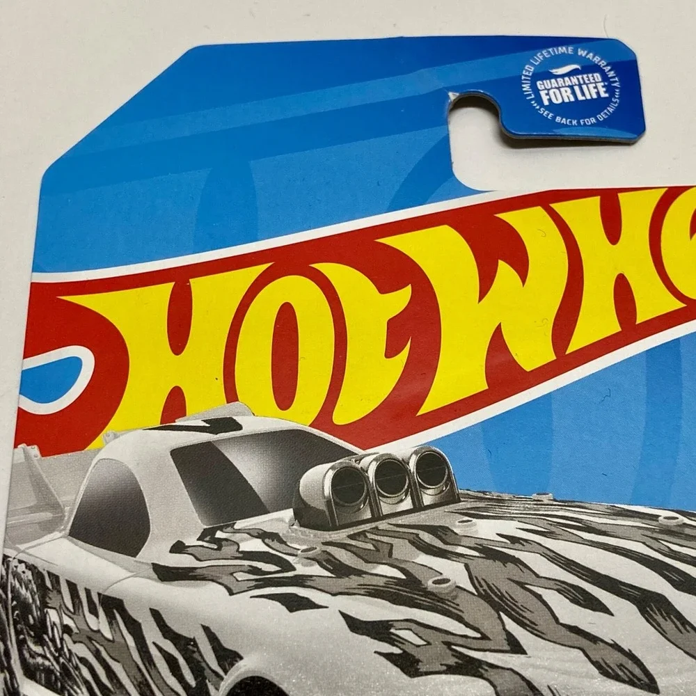 Hot‎ Wheels Mustang Funny Car 112/250 White HW Art Cars 5/10 Black Flames 1:64